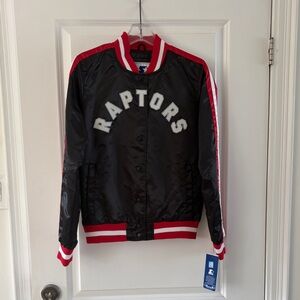 NWT STARTER Women’s Black and Red Toronto Raptors Bomber Jacket